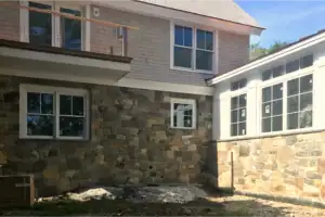 Photo of house with stone foundation